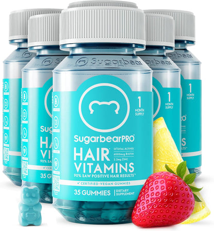 SugarBearPro Hair Vitamin Gummy - Suministro – Pectina cítrica: Fibra soluble que ayuda a la textura de las – Image 1