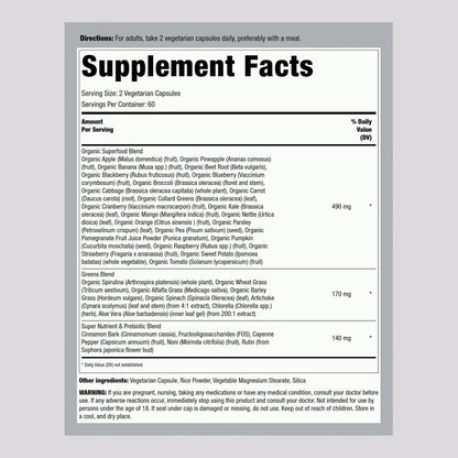 Piping Rock Frutas y Verduras - 120 Cápsulas - Suplemento Antioxidante con Prebióticos – Image 2