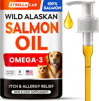 StrellaLab Aceite de Salmón Salvaje de – Piel y pelaje: Los ácidos grasos omega-3, especialmente el DHA, ayudan a – Image 1