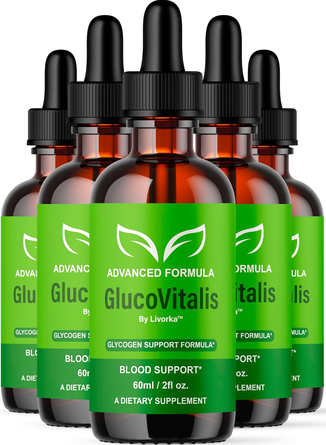 GlucoVitalis Drops (Pack de 5) - Suplemento Líquido Multivitamínico