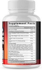 Vitamax Complejo de Canela de Ceilán, Vinagre de Manzana y Cúrcuma con Ginseng, Berberina y 12 Ingredientes Más - 60 Cápsulas