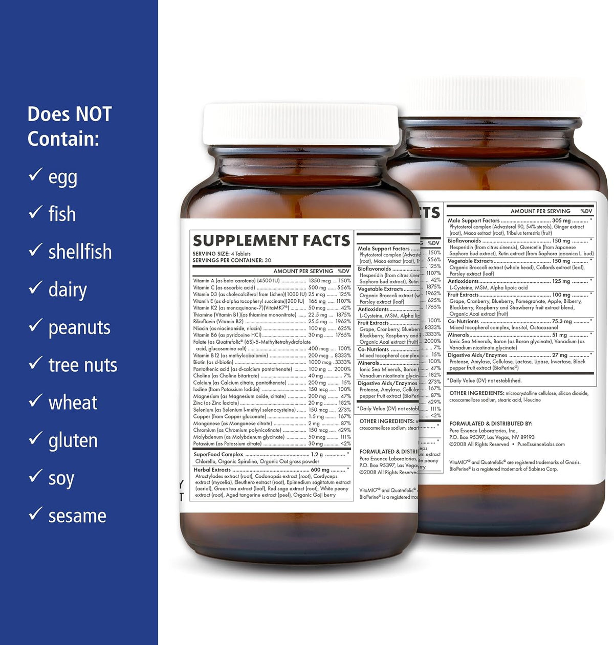 LifeEssence Mens Formula - Complejo Multivitamínico para Hombres - 120 Comprimidos – Image 6