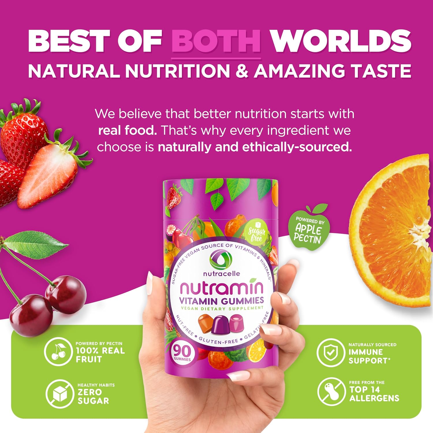 NUTRAMIN Multivitamínico Vegano Keto en Gominolas - 90 Gominolas