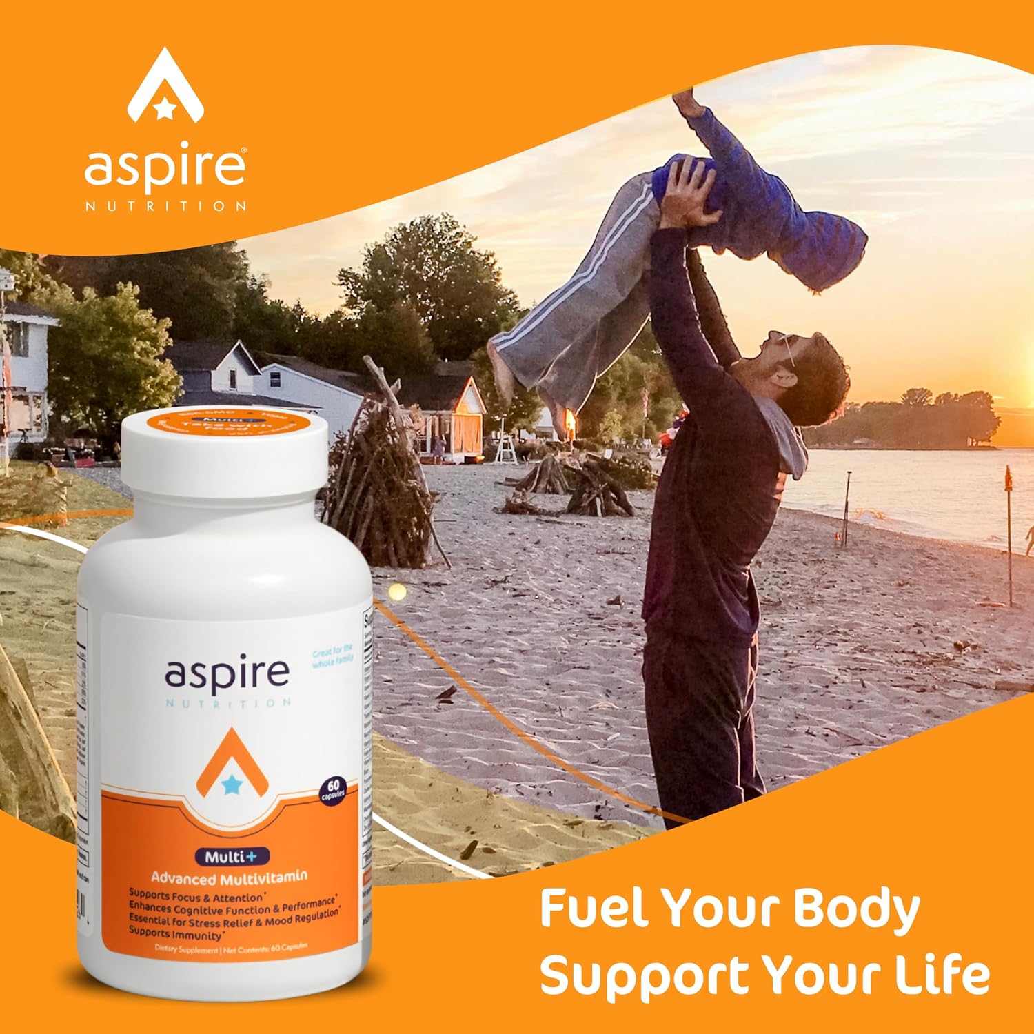 Aspire Multi+ Multivitamínico Avanzado para Hombres, Mujeres y Niños