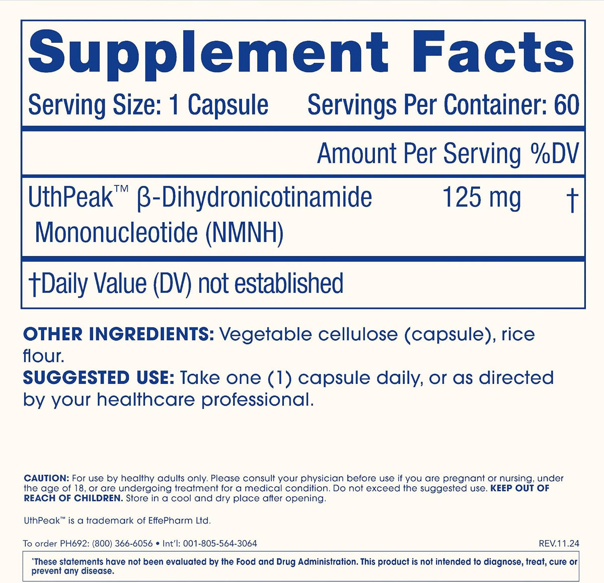 ProHealth Pure NMNH 125 mg - 60 Cápsulas - Suplemento de NAD+ con UthPeak™ NMNH Cristalino – Image 6