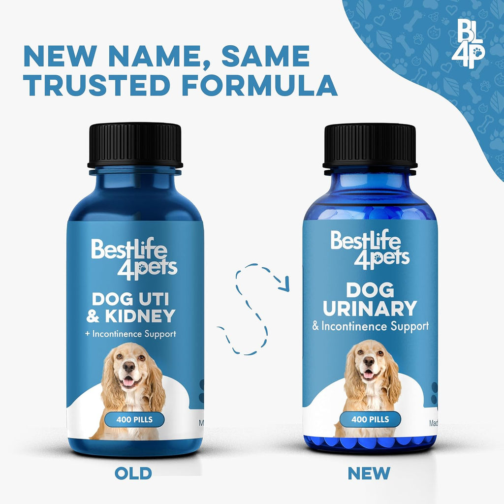 Fórmula para el Tratamiento de ITU y Salud Renal en Perros – Suplemento Urinario Natural – 400 Comprimidos Pequeños