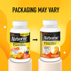 Airborne tabletas masticables sabor cítrico, 116 unidades | Suplemento para el sistema inmunitario con 1000 mg de vitamina C + vitaminas A, D, E, zinc, selenio y manganeso | Mezcla de hierbas | Sin gluten