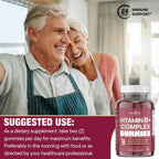 NEW AGE Complejo B Gominolas con Vitaminas B3, B6, B12, Biotina, Ácido Fólico y Vitamina C - 120 Gominolas (2 Paquetes)