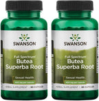 Swanson Butea Superba Raíz Full Spectrum 400 mg 60 Cápsulas (Pack de 2)