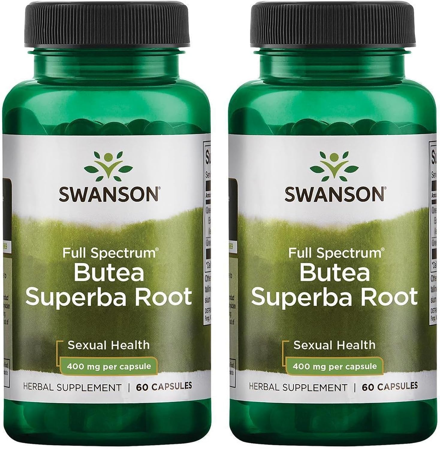 Swanson Butea Superba Raíz Full Spectrum 400 mg 60 Cápsulas (Pack de 2)