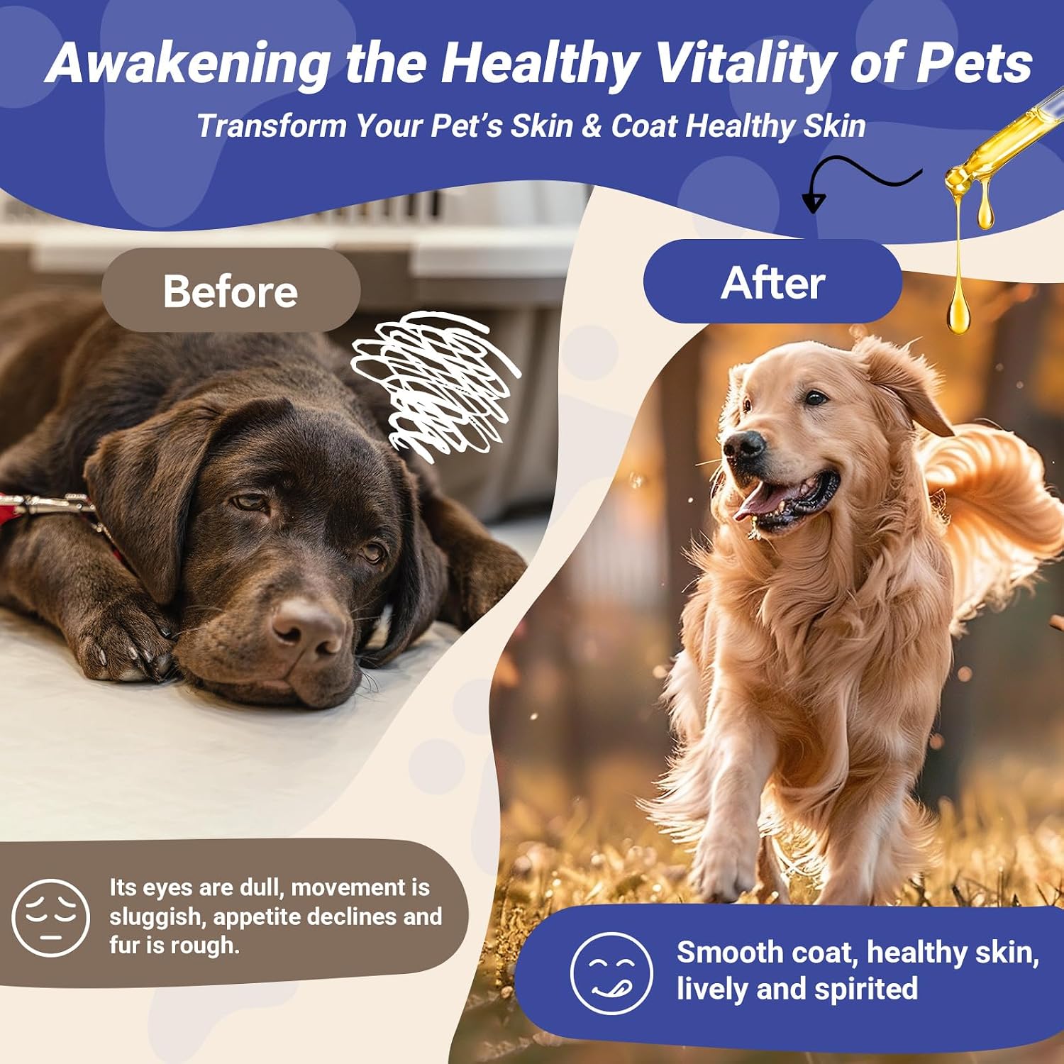 Natural Dog Yeast Infection Treatment - Gotas herbales para perros contra infecciones por levaduras, picor y alergias (2 pack de 59 ml)