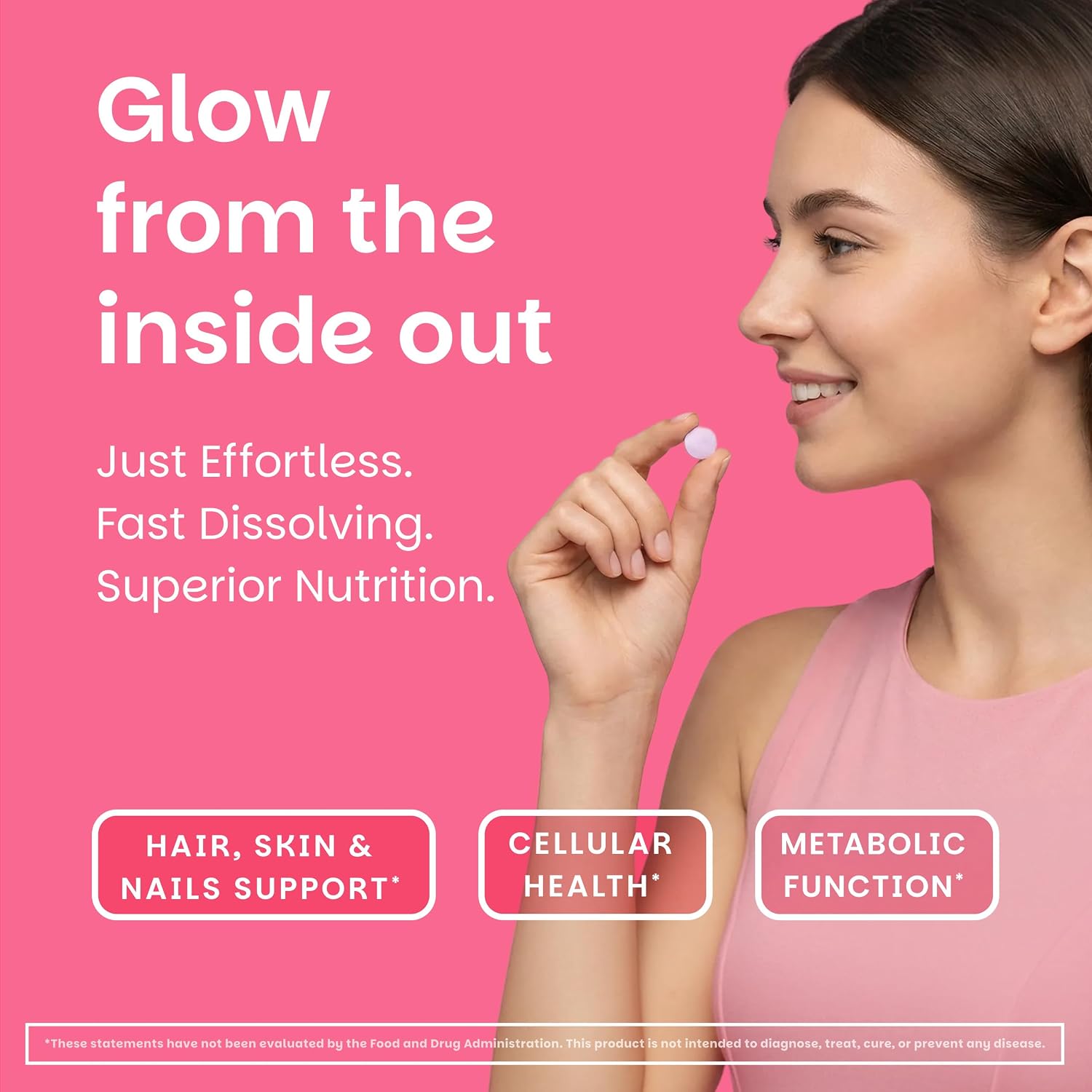 EZ Melts Biotina 5000 mcg - Comprimidos bucodispersables de biotina para cabello, piel y uñas - 90 comprimidos