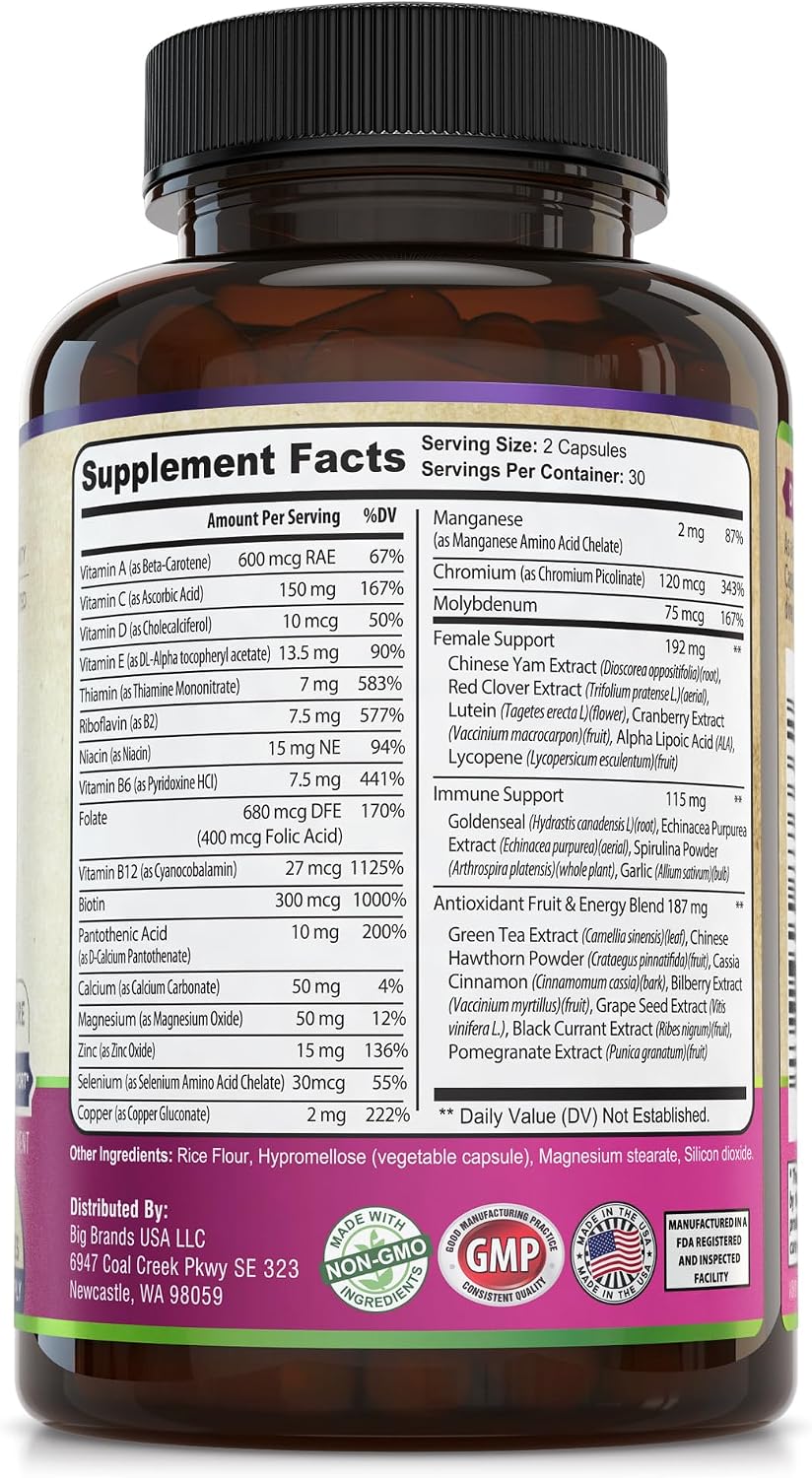 Multivitamínico y Multimineral Diario para Mujeres – WHOLE WORLD WELLNESS