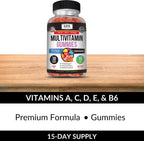 Kaya Naturals Adult Multi Vitamin Gummy - Multivitamínico en Gominolas para Adultos con Biotina, Vitamina A, B12, C, E, Zinc y Ácido Fólico - Sabor Fresa - Sin Gluten