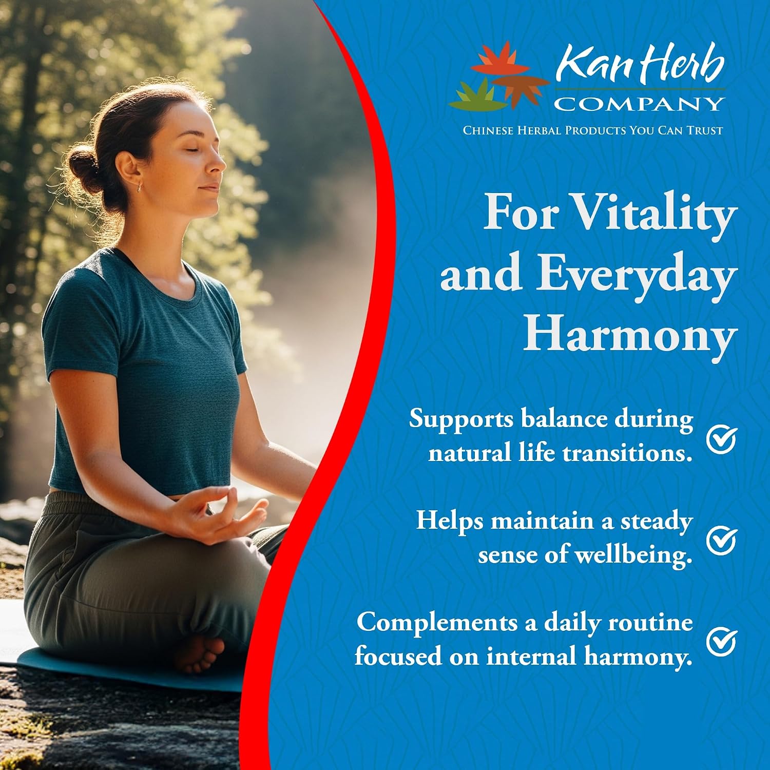 Kan Herbs Two Immortals – Fórmula Herbal Tradicional China para la Menopausia, 120 Comprimidos