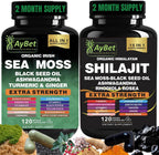 AyBet Sea Moss & Himalayan Shilajit Combo - 240 Cápsulas