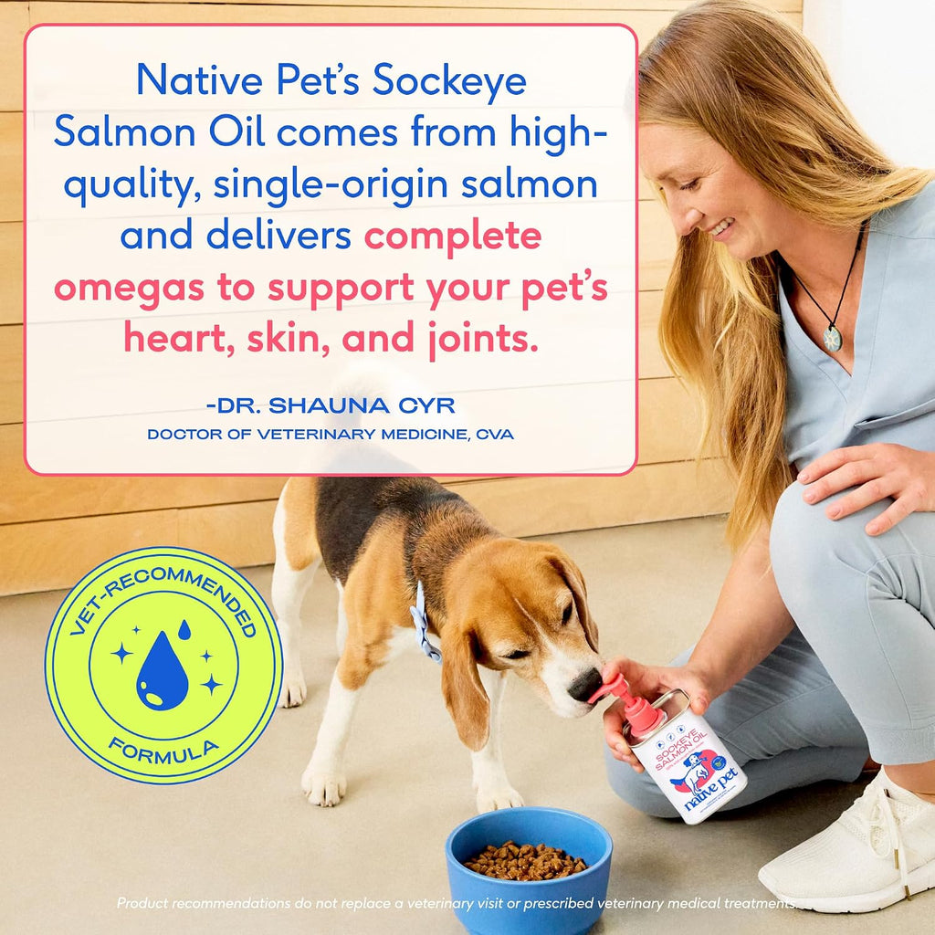 Native Pet Aceite de Salmón Salvaje de Alaska para Perros y Gatos - Omega 3 EPA y DHA - 237 ml