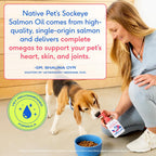 Native Pet Aceite de Salmón Salvaje de Alaska para Perros y Gatos - Omega 3 EPA y DHA - 237 ml