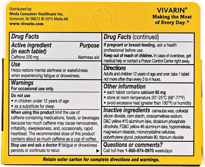 Vivarin Ayuda para la Alerta Mental, 40 Comprimidos (Paquete de 4) – Image 6