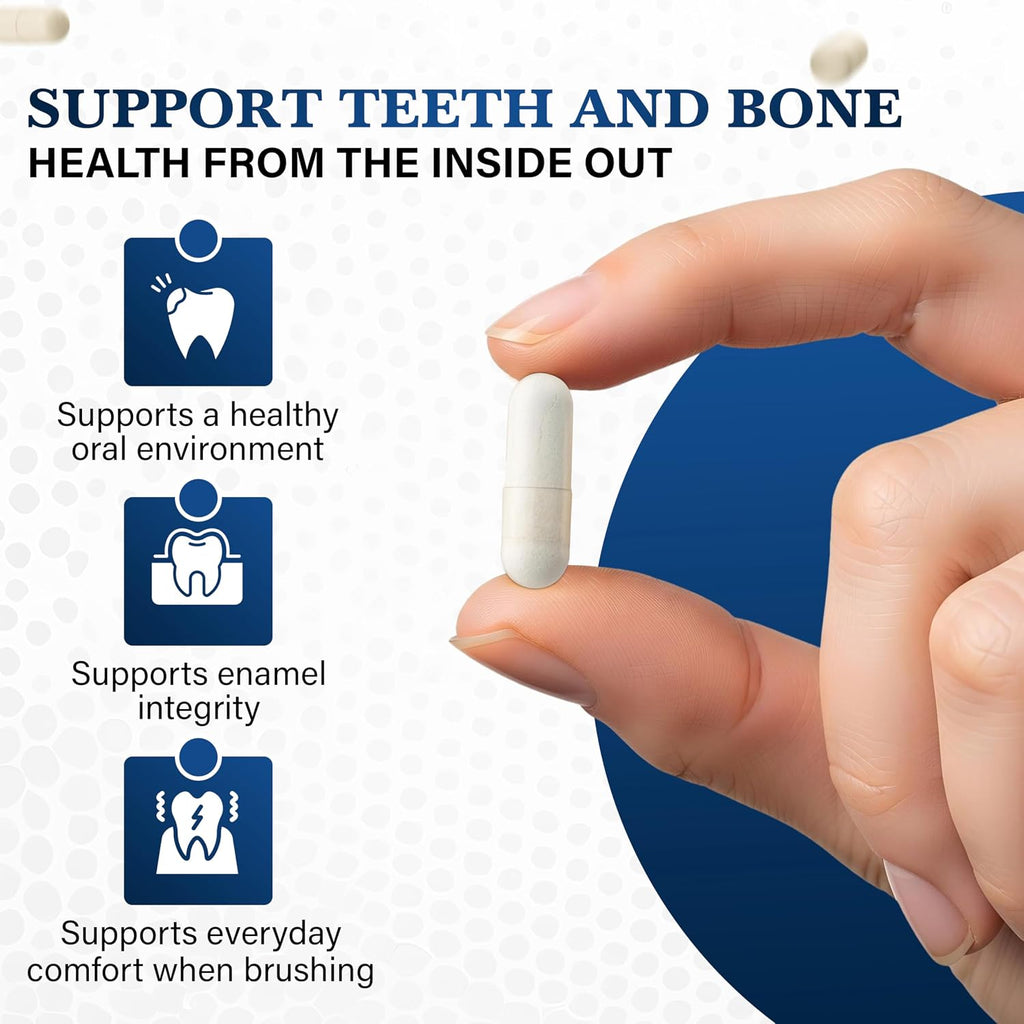 Living Well Dr. Michelle Tooth and Bone Formula con D3, K2 - 120 Cápsulas