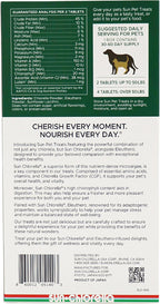 Sun Chlorella Sun Premios para Mascotas - Suplemento verde superfood para perros y gatos - 120 premios