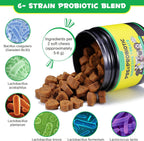 Probióticos para Perros con Enzimas Digestivas - 120 Masticables Sabor a Pato