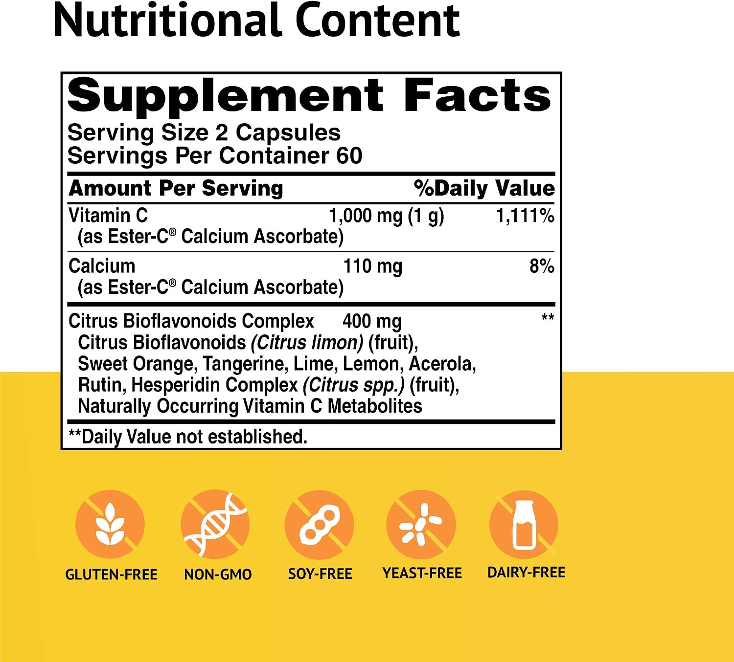 American Health Ester-C Vitamina C con Bioflavonoides Cítricos 500 mg, 120 Cápsulas