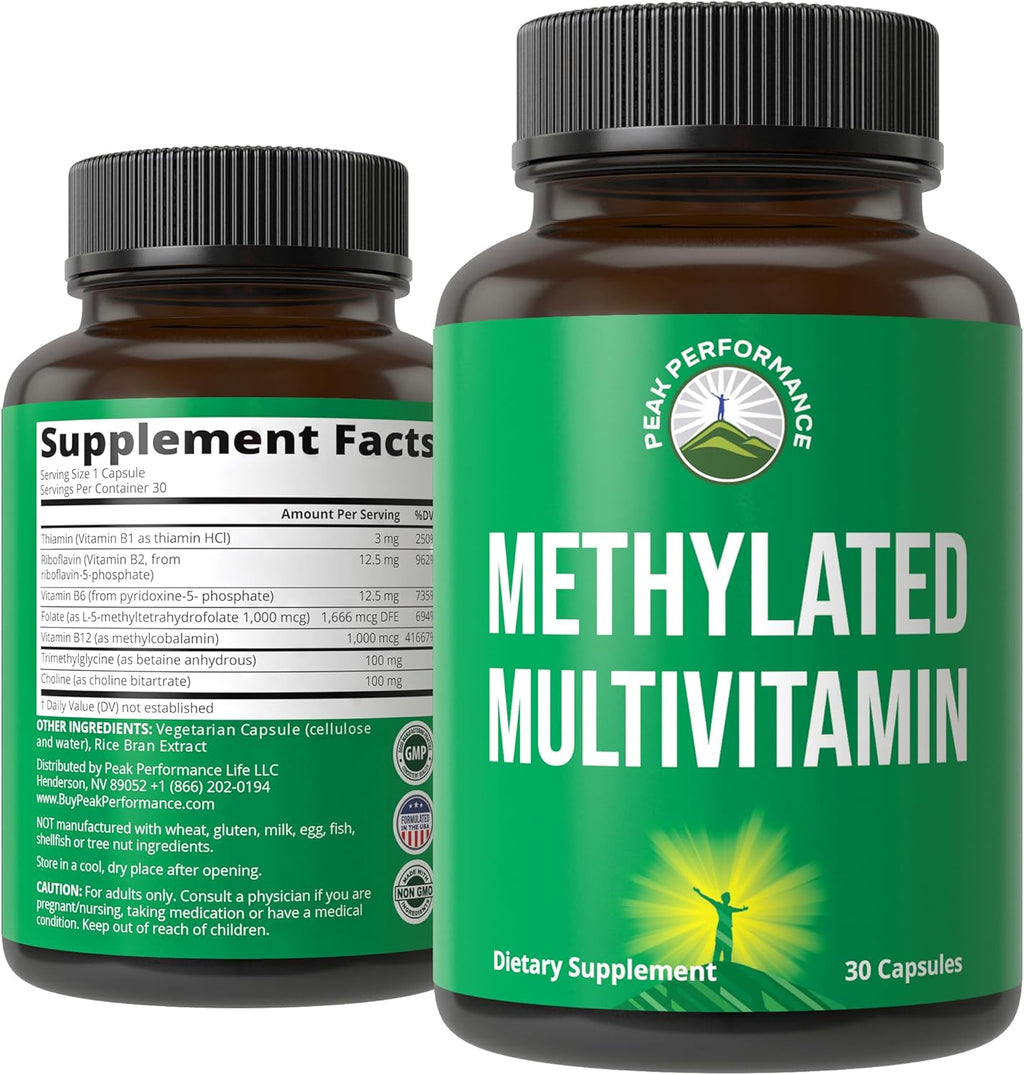 Peak Performance Complejo B Metilado con TMG y L-Metilfolato