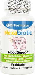 DrFormulas Mood Boost Probióticos para el Estrés y la Calma, con Metilfolato y Vitamina B12, 60 Cápsulas
