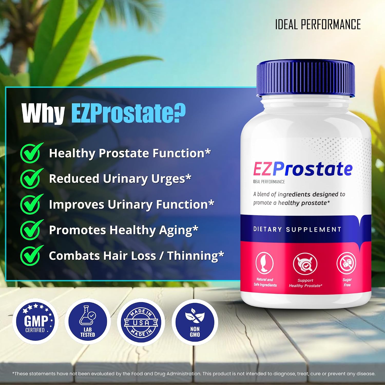 EZ Prostate Cápsulas – Pack de 2 – Fórmula Natural Avanzada de Máxima Potencia
