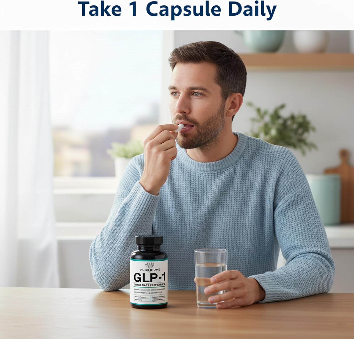 GLP-1 Yerba Mate, Guaraná, Té Verde y Ashwagandha - 40mg Cafeína por Cápsula