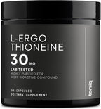 Ergothioneina con MitoPrime® - Alta Potencia 30mg con 98% de Pureza - Suplemento de L-Ergothioneina - Apoyo a la Longevidad e Inmunidad - Probado en Laboratorio, 90 Cápsulas