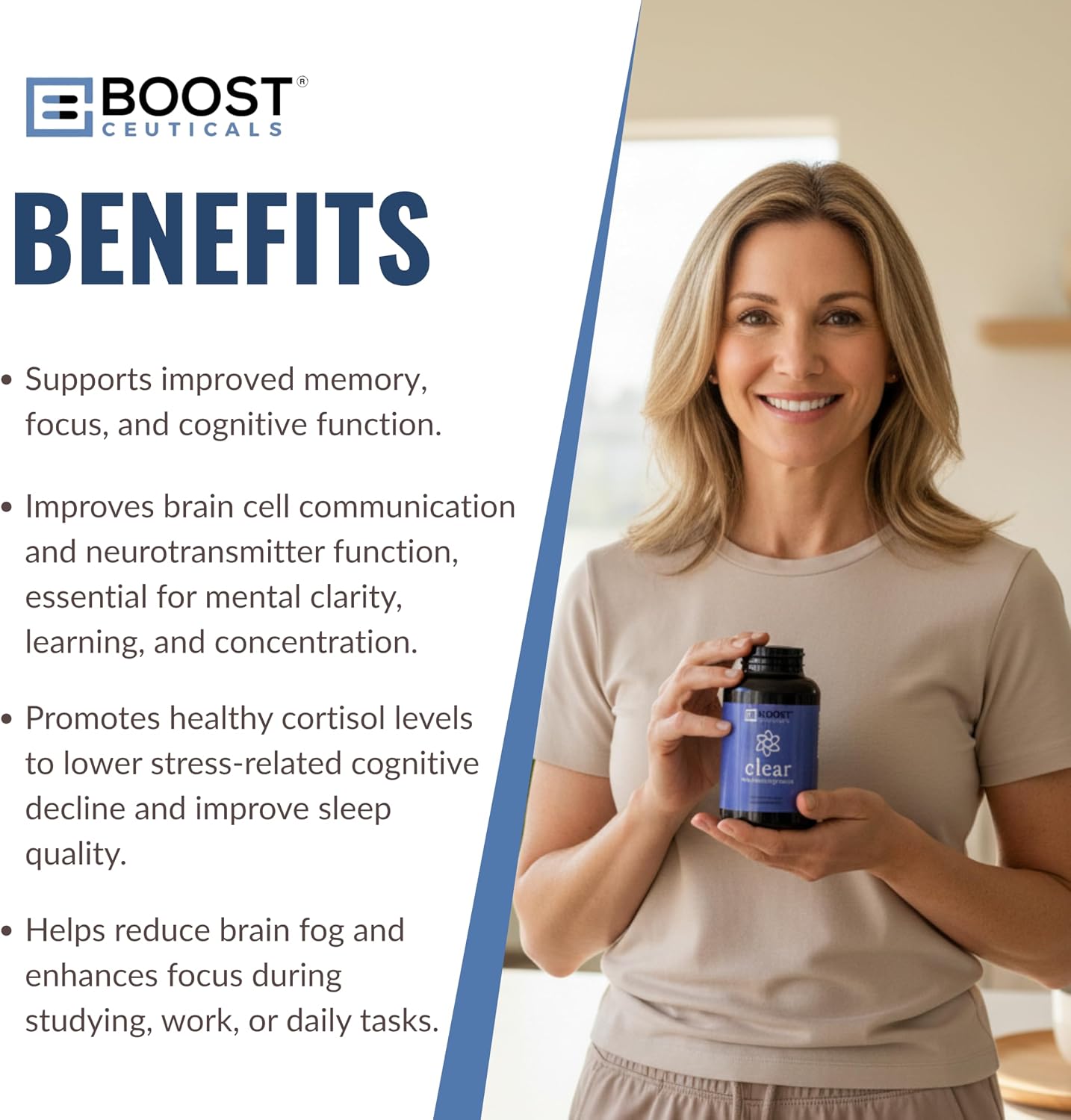 BoostCeuticals Phosphatidylserine 100mg with Ginkgo, DMAE and Gotu Kola - Memory, Stress and Cognitive Focus Support (90 Capsules)