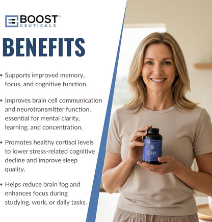 BoostCeuticals Fosfatidilserina 100mg con Ginkgo, DMAE y Gotu Kola - Apoyo para la Memoria, Estrés y Enfoque Cognitivo (90 – Image 4