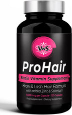 VWS Biotin 10,000 mcg con Zinc y Selenio - 60 Cápsulas Veganas