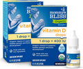 Mommy's Bliss Gotas Orgánicas de Vitamina D3 para Bebés – 400 UI, 0.11 fl oz, Pack de 2