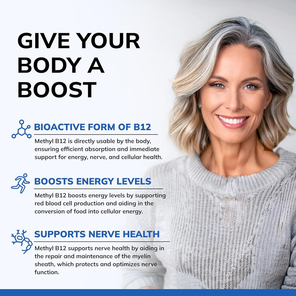 aSquared Nutrition Vitamin B12 5000 mcg with Methylcobalamin - 120 Tablets