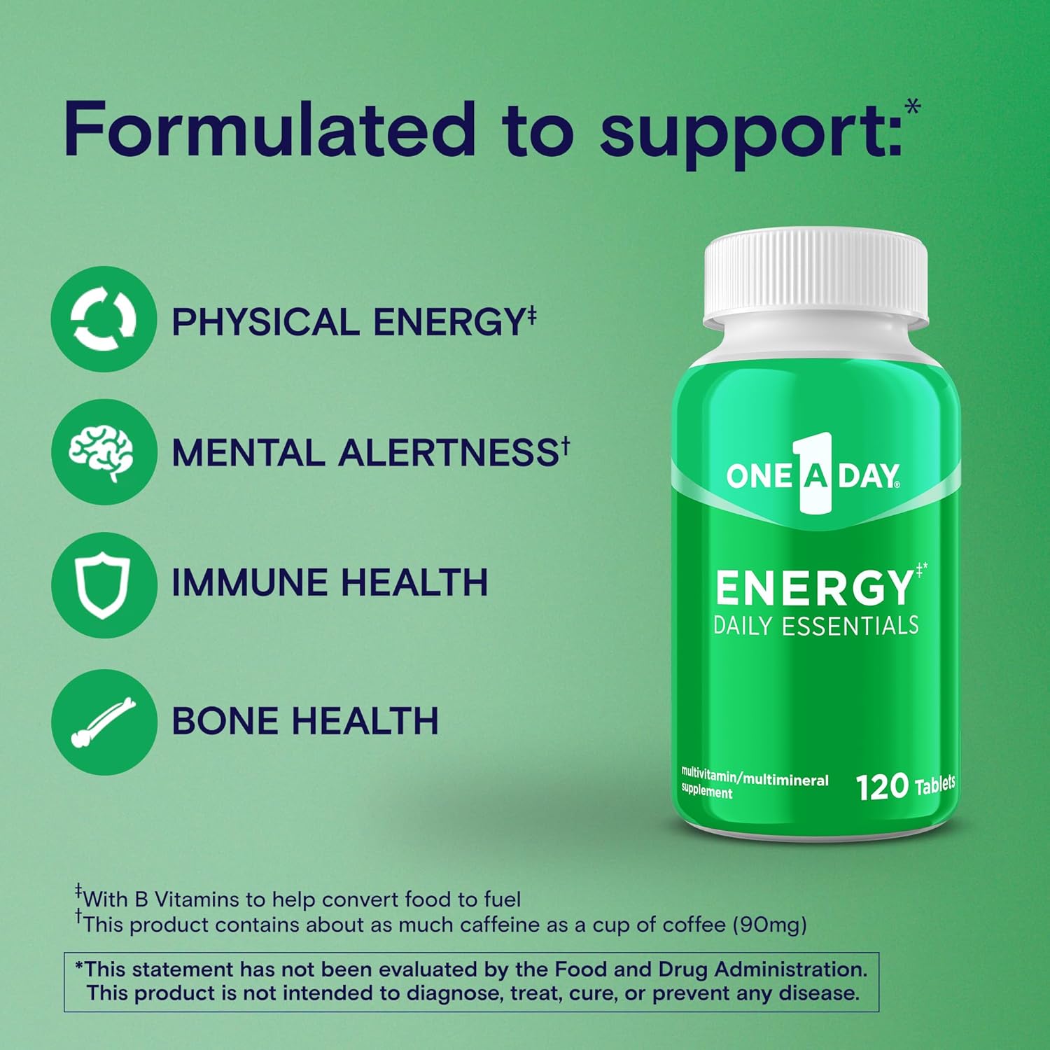 One A Day Energy Multivitamínico Diario, 120 Comprimidos