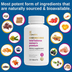 Xtendlife Total Balance Women's Premium Extra Strength Multivitamin & Mineral - 90+ Nutrientes para la Salud Femenina - 30 Días