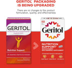 Geritol Multivitamin - Complemento Multivitamínico con Vitaminas B, Antioxidantes, Vitaminas C, E, D y Hierro - 27 Vitaminas y Minerales Esenciales - Sin Gluten - No GMO - 100 Comprimidos (2 Paquetes)