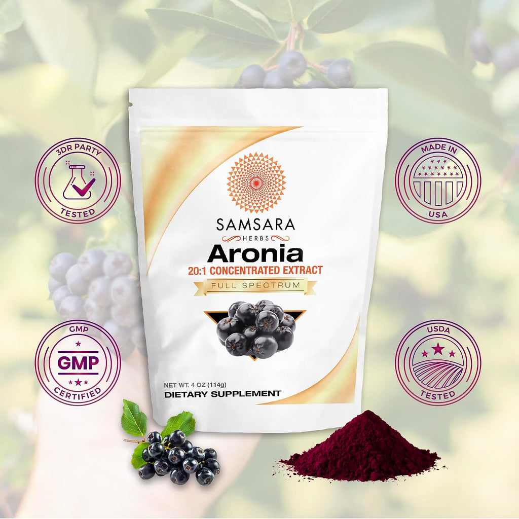 Samsara Herbs Extracto en Polvo de Baya de Aronia 20:1 (114g)