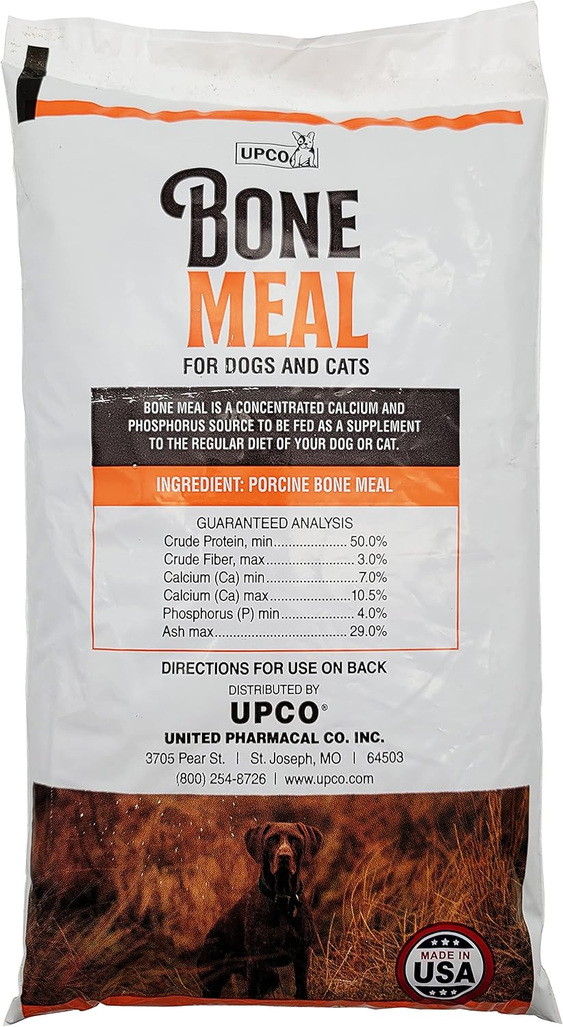Steamed Bone Meal Powder for Dogs and Cats - 2 x 454g Packs (908g Total) - UPCO
