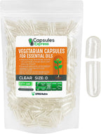 XPRS Nutra Cápsulas Veganas Vacías Tamaño 0 - 100 Unidades Transparentes para Aceites Esenciales