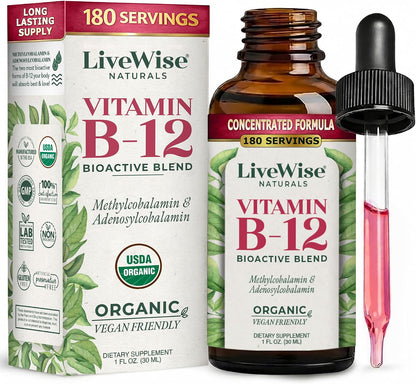 Live Wise Naturals Gotas de Vitamina B12 para Niños - 5mcg por 2 gotas - Vegano, Sin Gluten, No GMO – Image 9