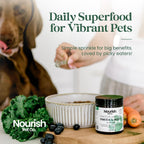 Nourish Pet Co. Fitoplancton Omega y Multivitamínico para Perros y Gatos – Suplemento de Omega-3 de Fitoplancton – Fórmula de Bienestar para Piel, Pelaje, Articulaciones, Equilibrio Inmune y Vitalidad 80g
