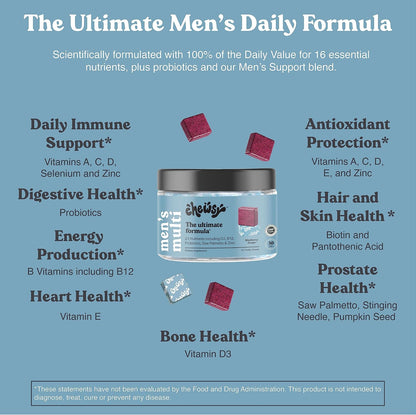 CHEWSY Multivitamínico para Hombres – 23 – Vitamina D: contribuye al mantenimiento de los huesos en condiciones – Image 3
