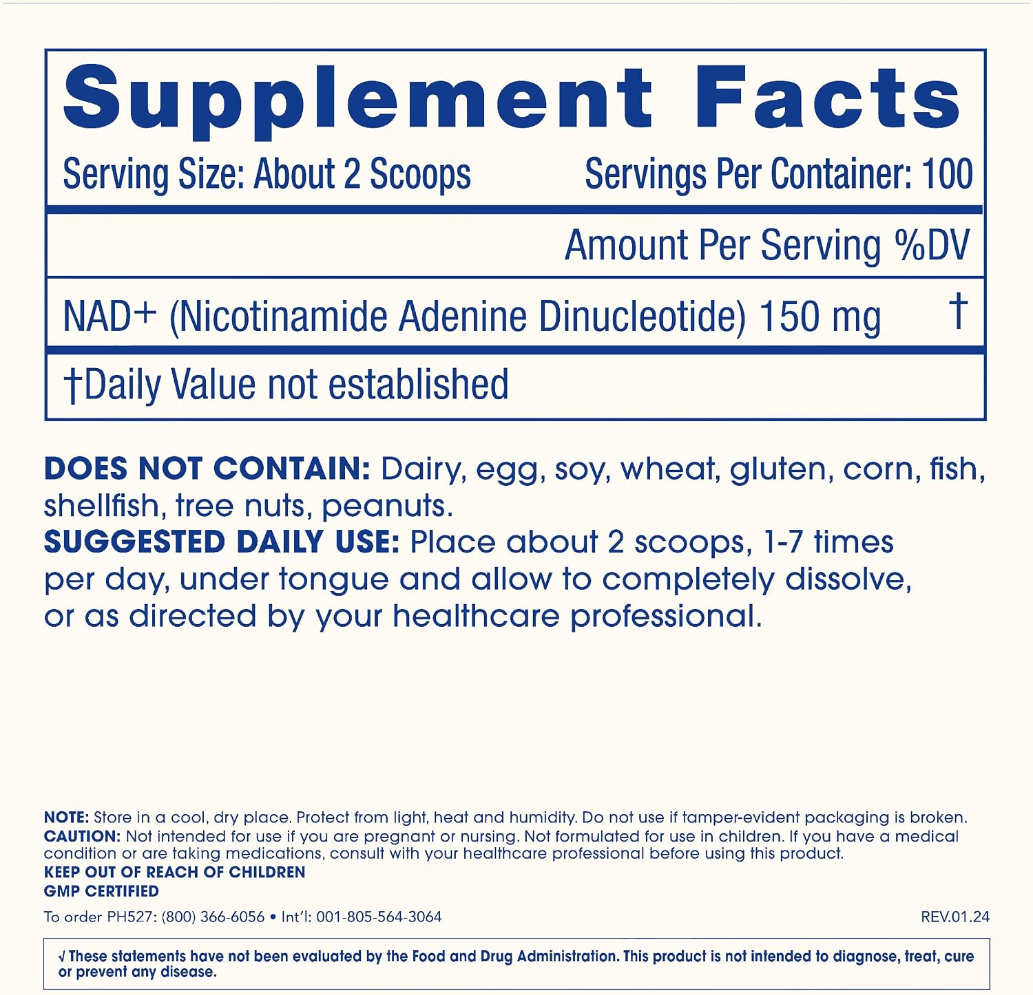 ProHealth NAD+ Pro (15 Gramos) - Fórmula de NAD+ - Polvo Bioabsorbible de Nicotinamida Adenina Dinucleótido Puro