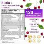 Bevalence Biotina 10.000 mcg con Colágeno y Queratina – 120 Cápsulas (2 Meses)