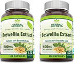 Herbal Secrets Extracto de Boswellia Serrata (65% Ácidos Boswélicos) 600 mg, 250 Cápsulas
