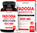 Fadogia Agrestis 600mg Extracto - 180 Cápsulas - Máxima Potencia - Vegano, Sin Gluten